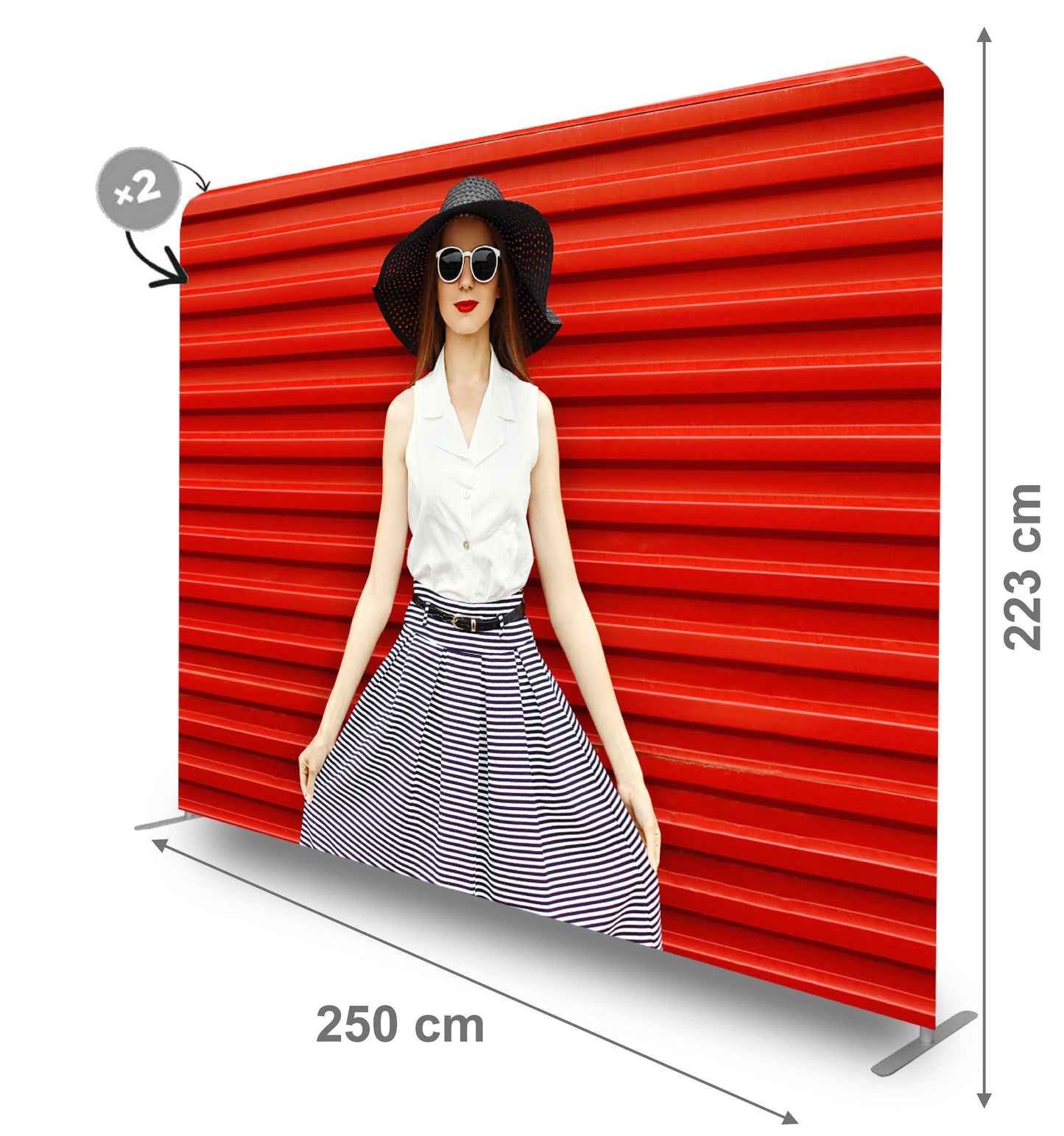 POP UP Textil Drept 2.4 m POP UP Textil Drept PrintCenterShop